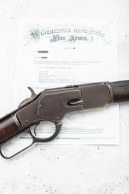 Antique Winchester, Model 1873, Short Rifle, .38/40 caliber, SN 351619B, manufactured 1890, dark