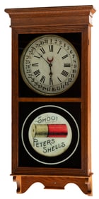 Unique oak case hanging Calendar/Regulator Wall Clock, manufactured by Sessions Clock Co., Conn.,