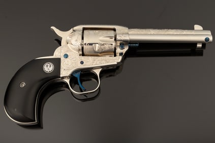 One of a pair of beautifully engraved Ruger Single Six SA Revolvers by Texas Master Engraver John