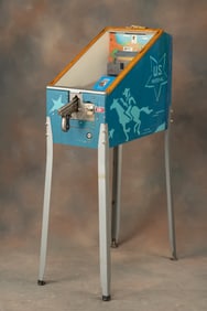 Vintage 10 cent Arcade Coin-Op Silver Dollar Shooting Gallery, in original paint and condition, in