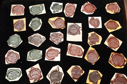 Unique collection of vintage Wax Seals, most all are Railway related, including Wells Fargo,