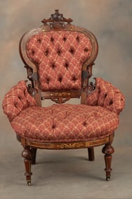 Most exquisite Victorian Renaissance Revival Ladies Side Chair attributed to John Jelliff. Highly