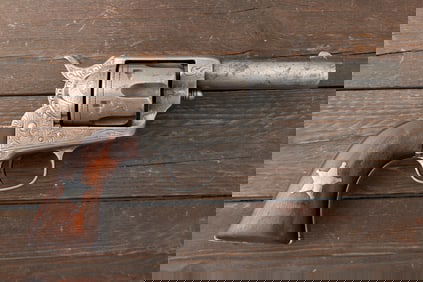 Antique engraved Colt SAA, SN 62402, converted into a Sheriffs Model. Colt Single ActionArmy 6-shot