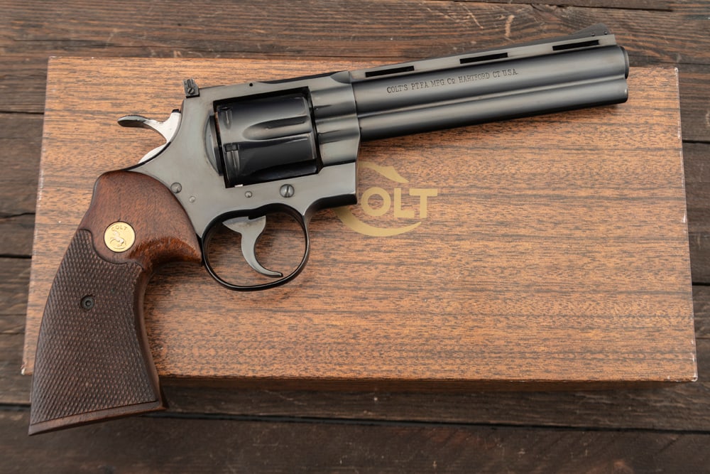 ATTENTION COLLECTORS OF FINE COLT FIREARMS:: ATTENTION COLLECTORS OF FINE COLT FIREARMS: New In Box, Colt Python DA Revolver, pristine mint, unfired condition