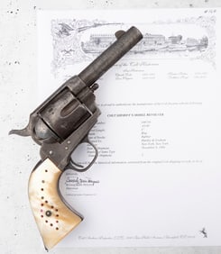 Scarce, antique Colt SAA, Sheriffs Model Revolver, SN 108730. Factory original, Colt SingleAction