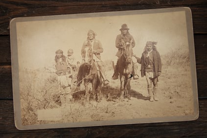 Extremely rare, early Cabinet Card, marked at lower left with C.S. Fly's handstamp, dated copyright