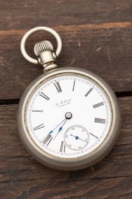 Historical lever set Pocket Watch once belonging to J.M. Earp, Lamar, Missouri, a relation of the