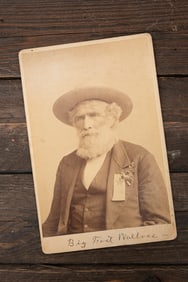 Historical Cabinet Photo of the famous Texas Ranger, Big Foot Wallace, (April 3, 1817-Rock Bridge