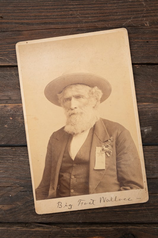 Historical Cabinet Photo of the famous Texas Ranger, Big Foot Wallace, (April 3, 1817-Rock Bridge: Historical Cabinet Photo of the famous Texas Ranger, Big Foot Wallace, (April 3, 1817-Rock Bridge County, Virginia). He came to Texas in 1837, and settled in LaGrange on the west side of the Colorado 