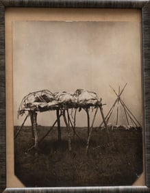 Early framed Photograph by early photographer D.F. Barry. Photograph is embossed "Barry" at right