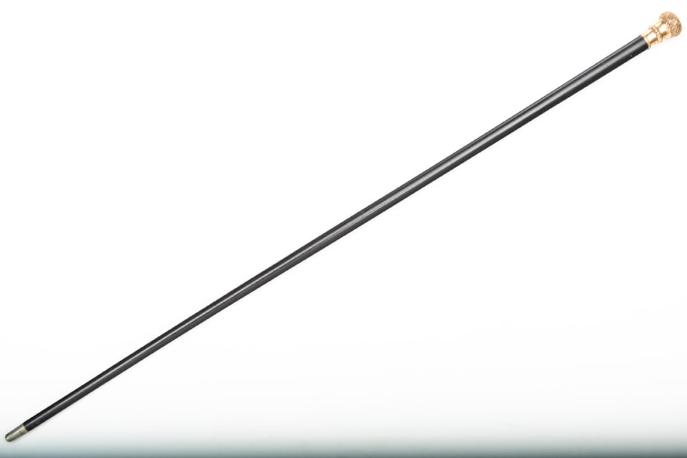 Presentation Walking Stick, "Voted to John H. Koidal, City Marshal, 1881", hard to read but believe: Presentation Walking Stick, "Voted to John H. Koidal, City Marshal, 1881", hard to read but believe this is what it says, 37" long. HUTCHESON COLLECTION.