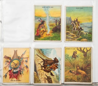 Vintage, unique and very scarce collection of Cigarette Cards to include 50 Indian Cards titled