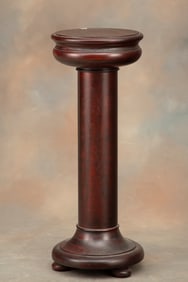 Antique, high quality mahogany Pedestal, circa 1900-1910, original finish on footed base, measures