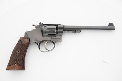 Smith & Wesson Target Model, DA Revolver, .22 LR caliber, SN 458451, blue finish showing some