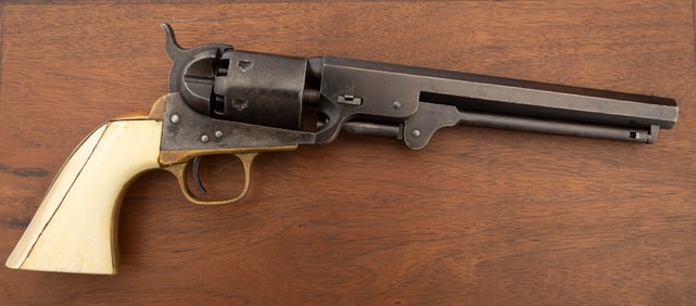 Antique Colt, 1851 Navy, SN 154872, with Ivory Stocks. Manufactured during the Civil War, circa