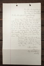 Historical Document addressed to the Sheriff of Lincoln County, Territory of New Mexico, 1881