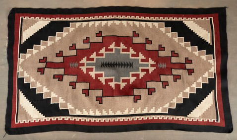 Beautiful tapestry quality Navajo Two Grey Hills Weaving, beautiful condition, very desirable