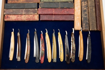 This lot consists of 12 vintage Straight Razors, most made in Germany, sold with 12 vintage razor
