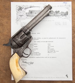Antique Colt SAA Revolver with Factory Letter that states SN 22621, .45 caliber, barrel length not