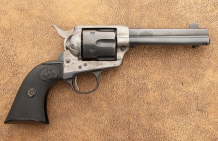 Historic Colt SAA Revolver with handwritten, notarized Document stating this Revolver once belonged