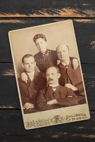 Rare and historical Cabinet Photograph of the three Younger Brothers and their Sister Henrietta,