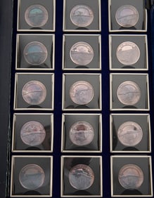 Complete 1972 NRA "A Nation of Riflemen". A Limited Edition Set of 30, .999 Silver Coins. Stamped