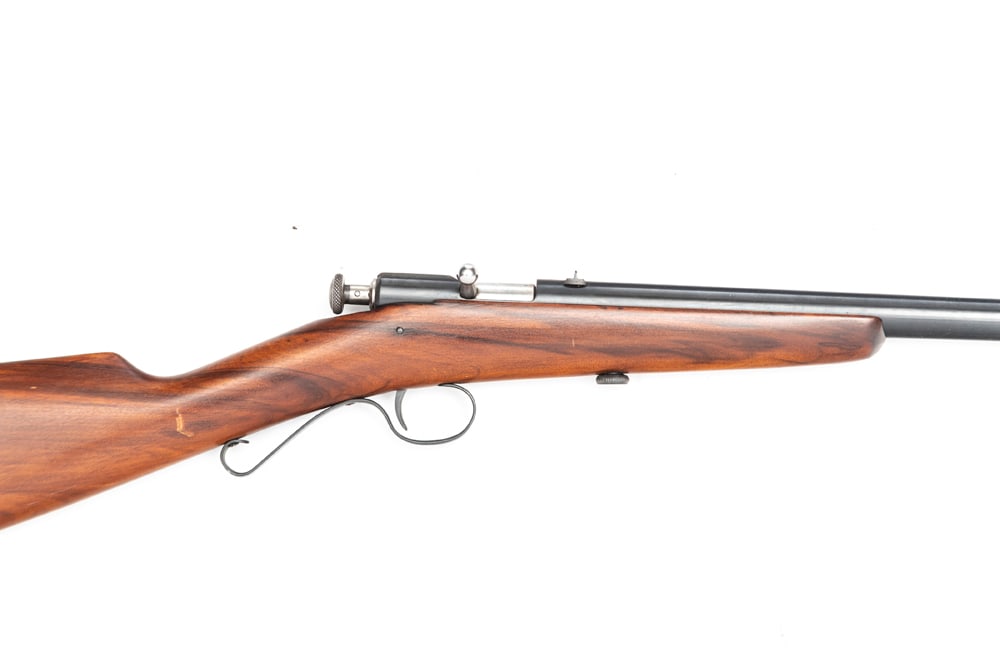 Winchester, Model 02-22, Bolt Action Rifle, .22 caliber short, long and long rifle. No visible: Winchester, Model 02-22, Bolt Action Rifle, .22 caliber short, long and long rifle. No visible serial number. Patented 1899 & manufactured circa 1902-1931 in standard configuration with 18” barr