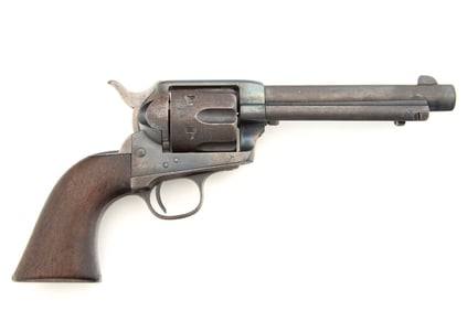 Antique Colt, "U.S." marked Artillery SAA Revolver, .45 caliber, mixed numbers, frame and butt strap