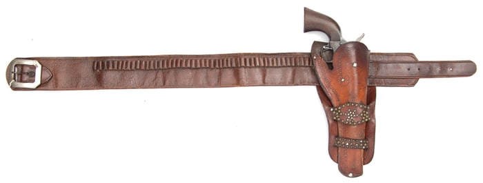"J.S. Collins, Cheyenne" Money Belt / Cartridge Belt, marked on billet, accompanied by an unmarked,