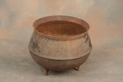 Antique cast iron, footed Gypsy Pot, 18" dia. x 17" T.
