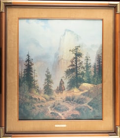 G. Harvey framed Print titled "Man Among Nature", hand signed at lower right and #155/2250. Gallery