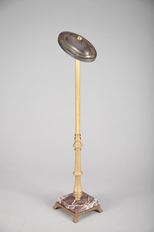 Vintage marble and iron footed Hat Stand, circa 1920s, 24 1/2" T. Would go well with previous lot.: Vintage marble and iron footed Hat Stand, circa 1920s, 24 1/2" T. Would go well with previous lot.