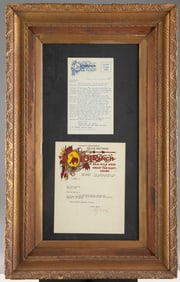This lot consists of framed Wild West Artifacts: (1) Two framed Wild West Artifacts to include: One