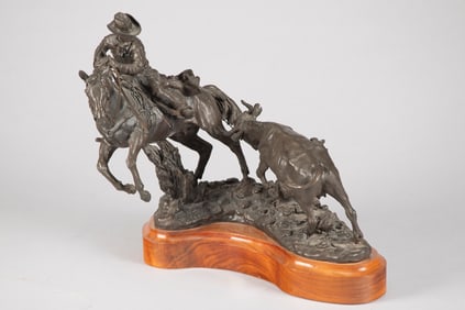 Original Bronze Sculpture by New Mexico Artist G.B. Marks (1923-1983), dated 1974, #29/30. Subject