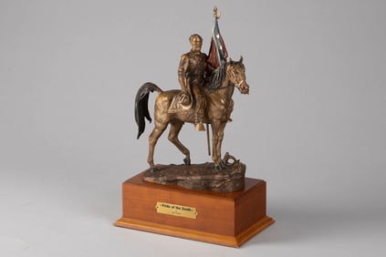 Bronze Sculpture by American Artist Jim Ponter, (1923-2007), titled "Pride of the South". Very