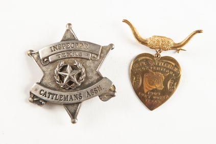 This lot will consist of two Items to include: (1) An early 6-point ball Star Badge marked