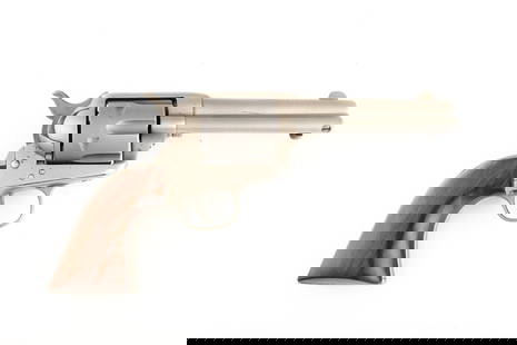 Antique Colt SAA Revolver, .44/40 caliber, SN 57490, manufactured circa 1880, serial number can be: Antique Colt SAA Revolver, .44/40 caliber, SN 57490, manufactured circa 1880, serial number can be found on frame and trigger guard. This revolver has been completely buffed showing no barrel address