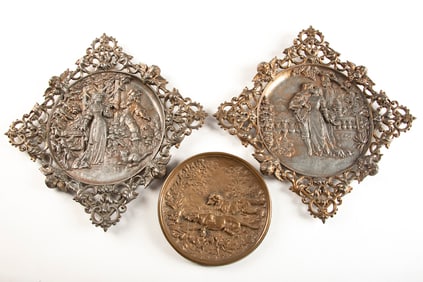 Collection of three Victorian Era Flue Covers, to include: A matching pair of ornate cast iron
