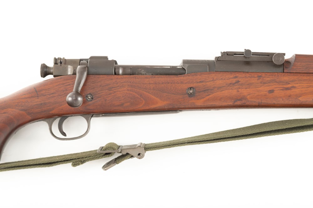 U.S. Model, 1903 A1 manufactured by Remington Arms Co., .30/06 caliber Bolt Action Rifle, SN: U.S. Model, 1903 A1 manufactured by Remington Arms Co., .30/06 caliber Bolt Action Rifle, SN 3223905. Beautiful Walnut Type C pistol grip stock, original RA-P cartouche and a P Firing Proof at wrist.