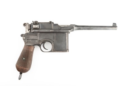 Mauser Broomhandle, standard War Time Commercial, 5 1/2" barrel, 7.63 Mauser caliber, SN 411556.