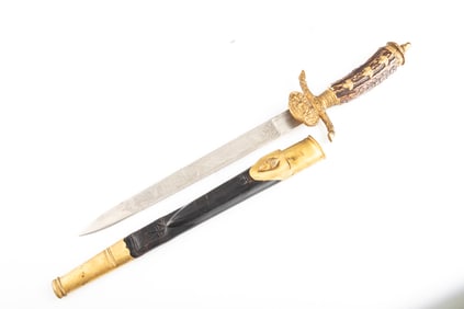 Large Imperial Hunting Cutlass (“Hirschfanger??). Made by J. A. Henckels, Solingen, etched blade
