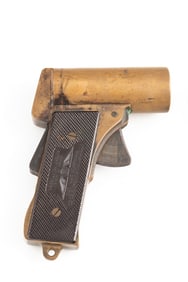 U.S. Issue WWII brass framed Flare Gun M-2, made by International Flare Signal Co., Tippecanoe,