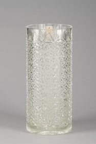 Unique Cut Glass Umbrella Stand, excellent condition, measures 19 1/2" T x 8 1/2" dia. The Late C.W.