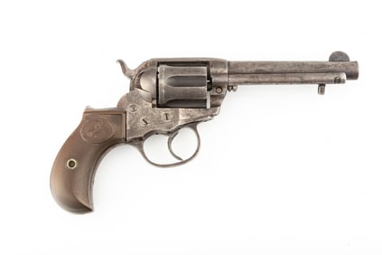 Vintage Colt, Model 1877, DA Revolver, .38 caliber, SN 156799, manufactured 1905, smooth dark gray