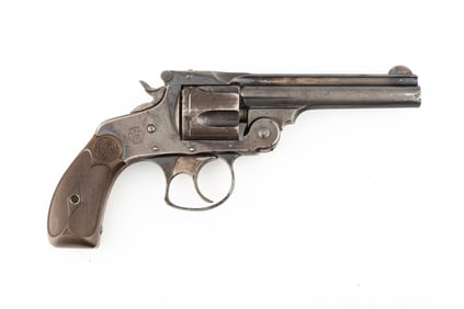 Smith & Wesson, Tip-Up Model, DA Revolver, .38 caliber, SN 984562, retains much original blue