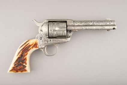 Colt Single Action Army Revolver accompanied by a Letter from Master Texas Engraver David Wade