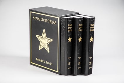 A Three Volume Set titled "Stars Over Texas" by Ronnie Erwin and his late wife Lynn, documenting the