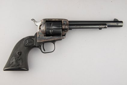 Colt, Peacemaker, Single Action Revolver, .22 LR caliber, SN G180636, blue finish with case hardened