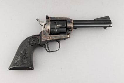 Colt, New Frontier, Single Action Target Revolver, .22 LR caliber, SN G100405, blue finish with case