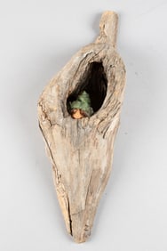 Signed wooden hand carved Sculpture by noted Texas Artist Gene Zesch (1932), dated 3/10/76, no title